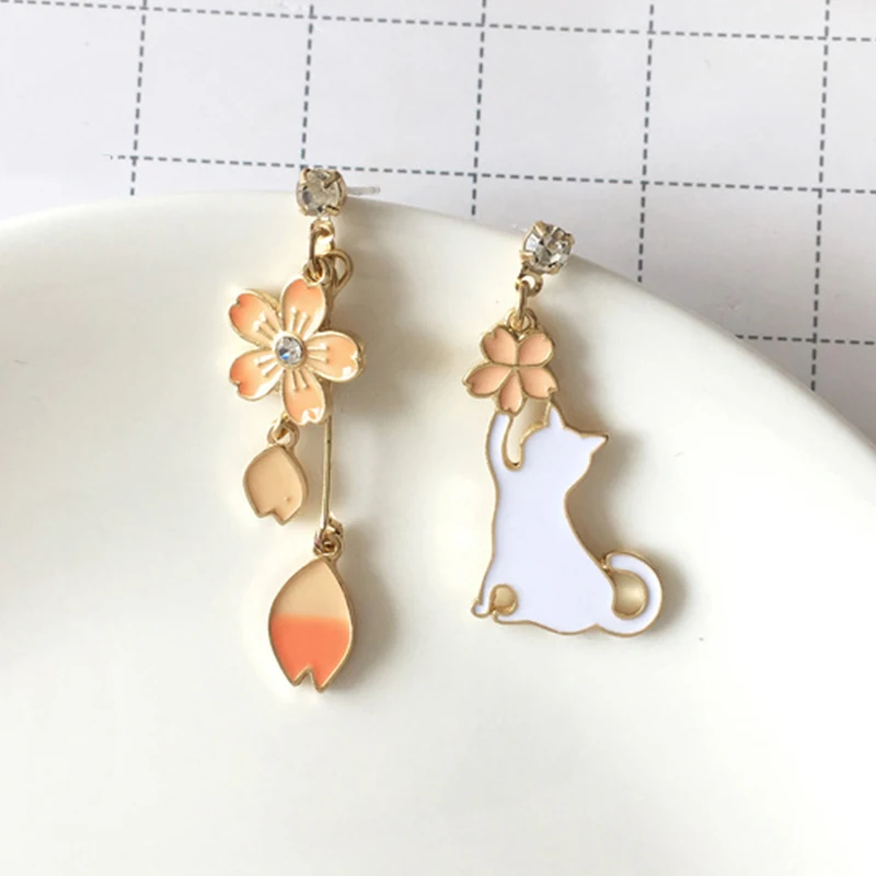 Nouvelle mode fleur mignon Animal chat boucles d