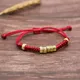 Bracelet bouddhiste tibétain pour hommes et femmes breloque fil rouge bijoux pour couple navire