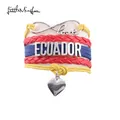 Petit placage Lou Extron Love Bracelet pour femme breloque coeur Equateur bracelets ronds en cuir