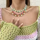 Salircon – collier ras du cou en perles de rocaille de couleur arc-en-ciel pour femmes mode