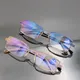 Lunettes de lecture Blue Ray pour hommes et femmes coupe diamant lunettes sans monture lunettes