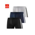 Boxer SCHIESSER ""95/5"" Gr. 6, blau (navy, schwarz, grau, meliert) Herren Unterhosen Schiesser mit softem, tonalem Bund, kontraststarke Seitenstreifen