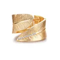 Bracelets en cristal de feuilles d'or pour femmes bracelet à breloques bijoux de manchette cadeau