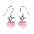 Jolies boucles d'oreilles fruits pomme pour femmes boucle d'oreille goutte bleu rose opale