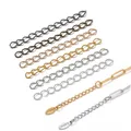 100 pièces 50mm 70mm collier Extension chaîne Bracelet chaînes étendues en vrac queue chaîne pour la
