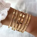 Bracelets de manchette en or Boho Turnen pour femmes bracelets d'amour bijoux féminins cadeaux de