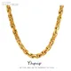 Yhpup – collier chaîne en acier inoxydable plaqué 18 K nouvelle Texture métallique mode Bijoux