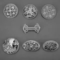 29 Style Viking bijoux broche argent Vintage celtique noeud broche nordique émail broche cape broche