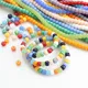 Perles d'espacement colorées en verre en forme de tambour pour femmes collier de bricolage