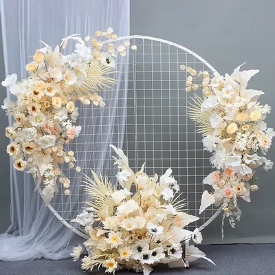 NucleoWall de fleurs artificielles pour centre de table toile de fond arc de mariage arrangement