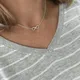 Collier de Promesse de Couple en Acier Inoxydable Bijoux de Mariage Minimal Cadeau pour Meilleur