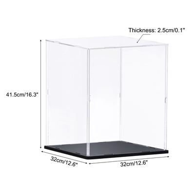 Display Case Acrylic Box, Assemble Transparent Box Dustproof Showcase - Clear