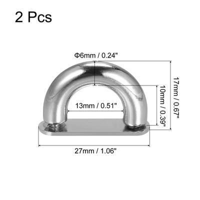 Purse Strap Rings, 2Pcs 27mm D Ring Screw-in Shackle Buckles, Bag DIY