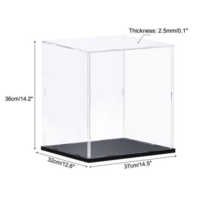 Display Case Acrylic Box, Assemble Transparent Box Dustproof Showcase - Clear