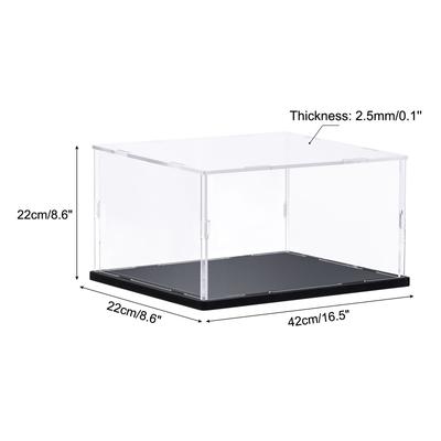 Display Case Acrylic Box, Assemble Transparent Box Dustproof Showcase - Clear