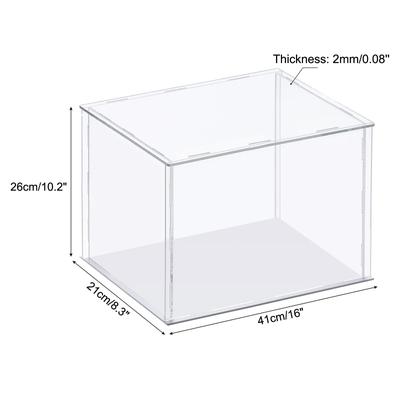 Display Case, Acrylic Box Assemble Dustproof Showcase for Collectibles - Clear