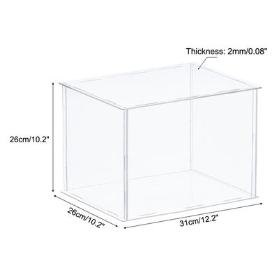 Display Case, Acrylic Box Assemble Dustproof Showcase for Collectibles - Clear