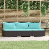 vidaXL Patio Sofa Sectional Sofa Couch Loveseat Outdoor Armchair Poly Rattan