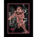 Black Arkansas Razorbacks 12'' x 16'' Framed Neon Player Print