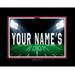 Black Arkansas Razorbacks 12'' x 16'' Personalized Framed Field Spotlight Print