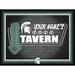 Black Michigan State Spartans 12'' x 16'' Personalized Framed Neon Tavern Print