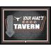 Black Texas Longhorns 12'' x 16'' Personalized Framed Neon Tavern Print