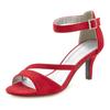 Sandalette LASCANA "Sommerschuh", Damen, Gr. 36, rot, Obermaterial: 100% Textilmaterial. Futter: 100% Lederimitat. Decksohle: 100% Lederimitat. Laufsohle: 100% Synthetik, unifarben, feminin, Schuhe Sandalette Riemchensandale,...