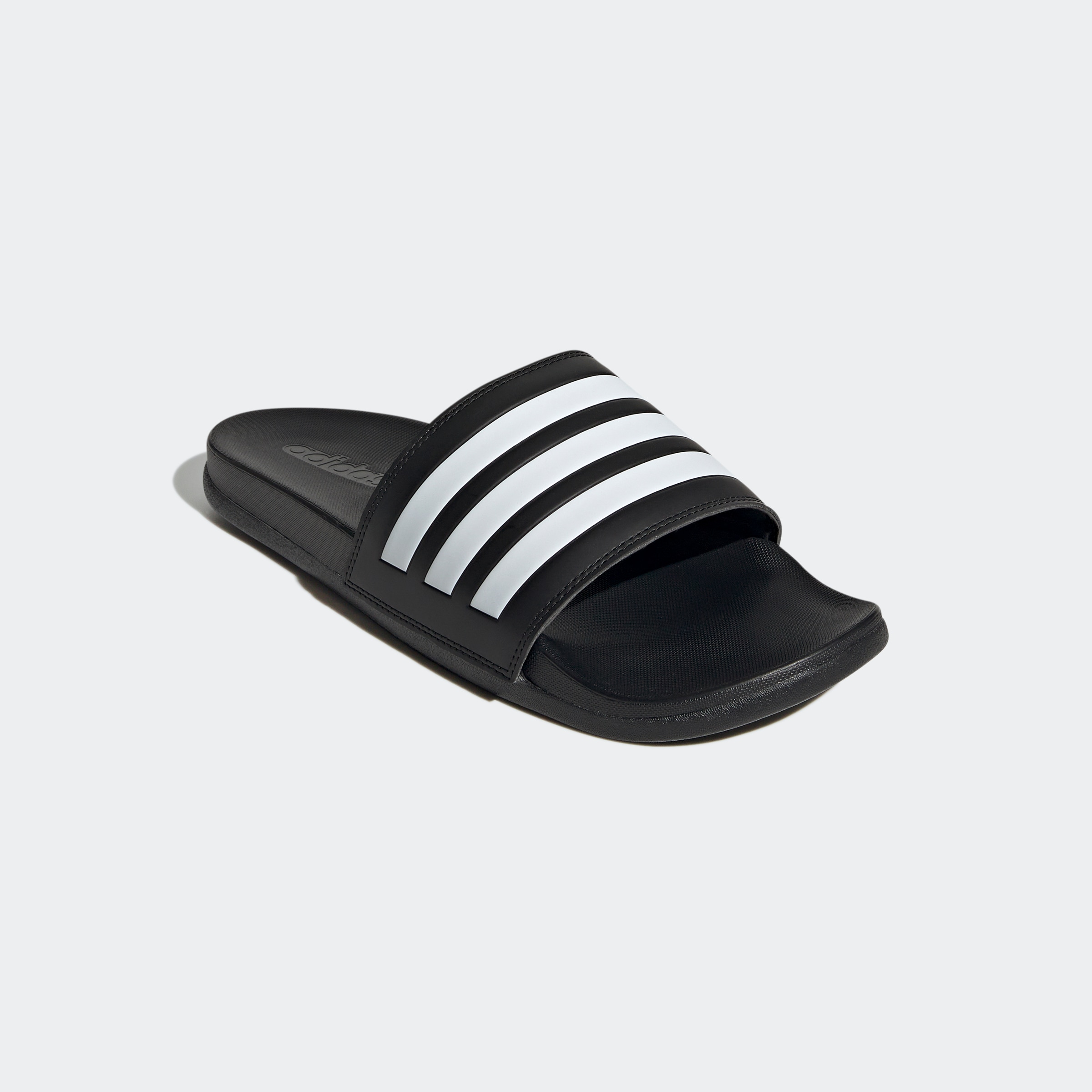Badesandale ADIDAS SPORTSWEAR "COMFORT ADILETTE", Herren, Gr. 40,5, schwarz-weiß (core schwarz, cloud weiß, core schwarz), Synthetik, Schuhe, Badelatschen