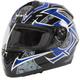 Motorradhelm NERVE "NH2013" Helme Gr. XL Kopfumfang: 61 cm - 62 cm, blau (blau, schwarz, grau) Motorradhelme