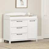 South Shore Daisie Wide Changing Table Dresser Wood in Gray | 38.75 H x 45.75 W x 19.25 D in | Wayfair 14110
