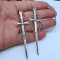 Boucles d'oreilles gothiques Dark Witch avec chaîne pour hommes et femmes bijoux personnalisés