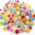 Mélange de couleurs étoiles 50 pièces boutons en plastique accessoires de couture pour vêtements