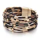 Bracelets en cuir léopard pour femmes bracelets multicouches élégants bracelet rond large bijoux
