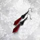 Boucles d'oreilles chauve-souris noires avec perles en forme de larme rouge boucles d'oreilles