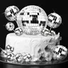 Décoration de gâteau de boule Disco décor de gâteau Disco des années 70 Topper de boule Disco danse