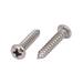 M4x20mm 304 Stainless Steel Phillips Round Pan Head Self Tapping Screws 100pcs - Silver Tone