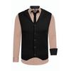Langarmhemd RUSTY NEAL, Herren, Gr. L, EURO-Größen, beige, 60% Baumwolle, 37% Polyester, 3% Elasthan, mehrfarbig, casual, ohne Ausschnitt, Langarm, Hemden, bestehend aus Hemd, Weste und Krawatte