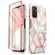 i-Blason Glitzer Hülle für Samsung Galaxy A13 Bumper Case Handyhülle 360 Grad Schutzhülle Bling Cover [Cosmo] mit integriertem Displayschutz (Marmor)