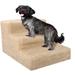 Tucker Murphy Pet™ 3 Steps Pet Stairs For Dogs & Cats - Suede Fabric-Coffee Plastic in Brown | 12 H x 18 W x 14 D in | Wayfair