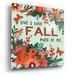 Trinx I Love Fall by Cindy Jacobs - Unframed Textual Art Plastic/Acrylic in White | 36 H x 36 W x 0.2 D in | Wayfair