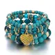 Bracelet bohème en perles de cristal pour femme pendentif d'amour personnalisé bracelet nicdom