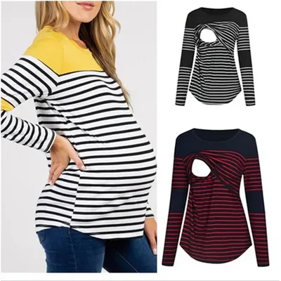 T-shirt d'allaitement à manches longues pour femmes vêtements d'automne pour mères