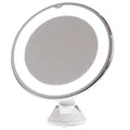 Miroir de maquillage grossissant 10X avec ventouse miroir de maquillage LED rotation à 360 °