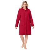 Plus Size Women's Fleece Robe by Only Necessities in Classic Red (Size 2X)