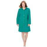 Plus Size Women's Fleece Robe by Only Necessities in Light Jade (Size 1X)