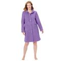 Plus Size Women's Fleece Robe by Only Necessities in Purple Lily (Size 2X)