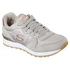 Sneaker SKECHERS "OG 85 - GOLDN GURL", Damen, Gr. 38, grau (taupe), Veloursleder, Textil, Synthetik, sportlich, Schuhe, Schnürschuh, Original-Retro-Jogginschuh mit Air-Cooled Memory Foam
