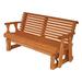 Amish Casual Heavy Duty 800 Lb Roll Back Treated Porch Outdoor Glider Bench, 5ft in Orange/Brown | 34 H x 62.75 W x 27 D in | Wayfair CAF-013-16