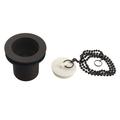 Kingston Brass Chain & Plug Tub Drain in Black | 2.56 H x 2.75 W x 2.75 D in | Wayfair DSP20MB