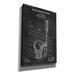 17 Stories Water Closet Blueprint Patent Chalkboard - Wrapped Canvas Print Canvas in Black/White | 26 H x 18 W x 0.75 D in | Wayfair